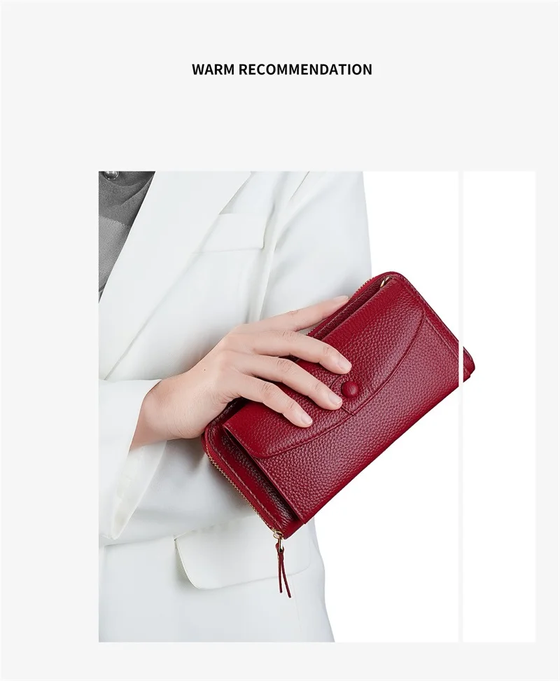 Multifunktionale Echtleder-Geldbörse 2026 Neue Kartenhalter-Damenbörse Modische Damen-Abendclutch aus Rindsleder – Detail 5