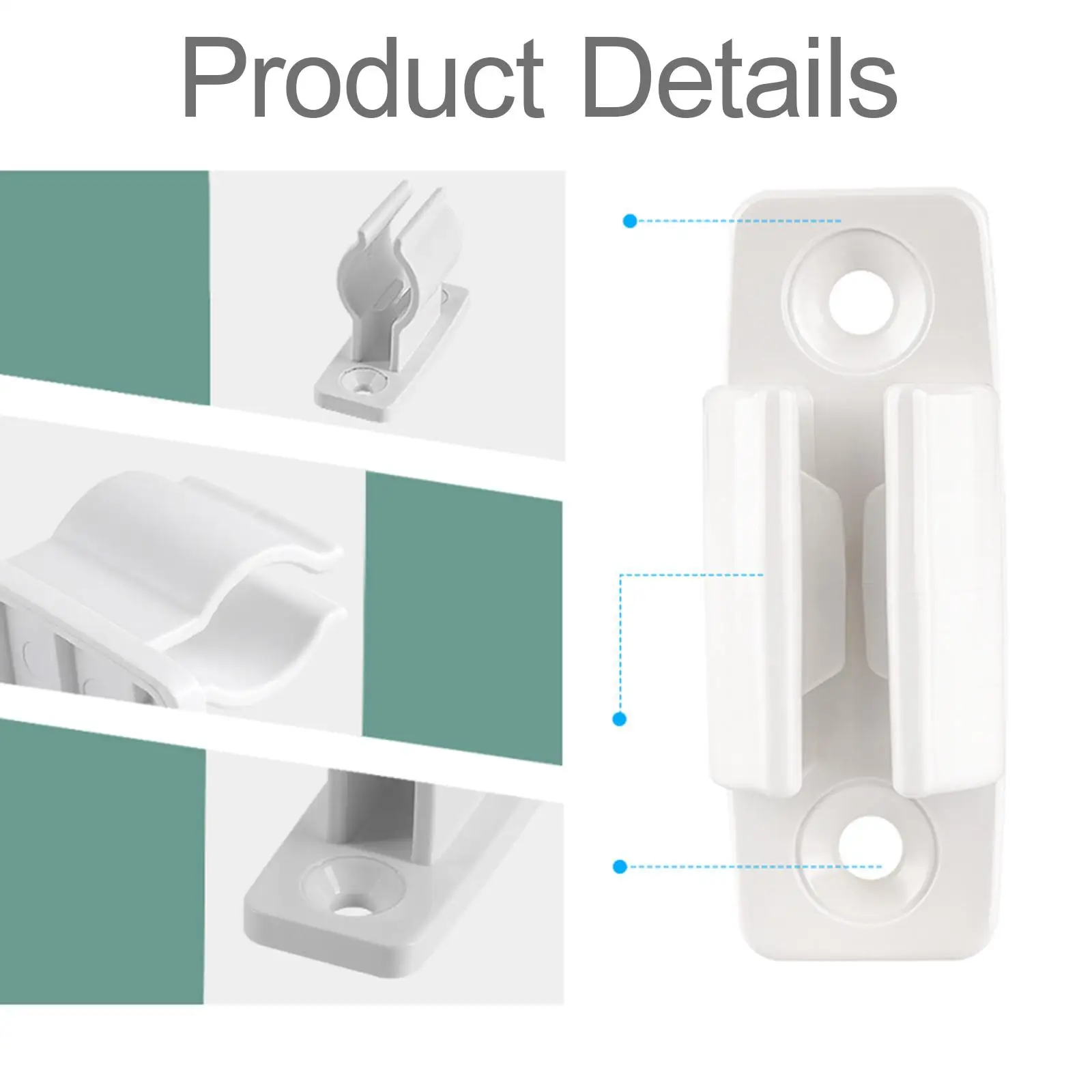 2 قطع RV المظلة كرنك مقبض بين قوسين كليب عدة العربة ظلة إطار دعم مرفق المشابك ملحق دعم الرف ثابت #5