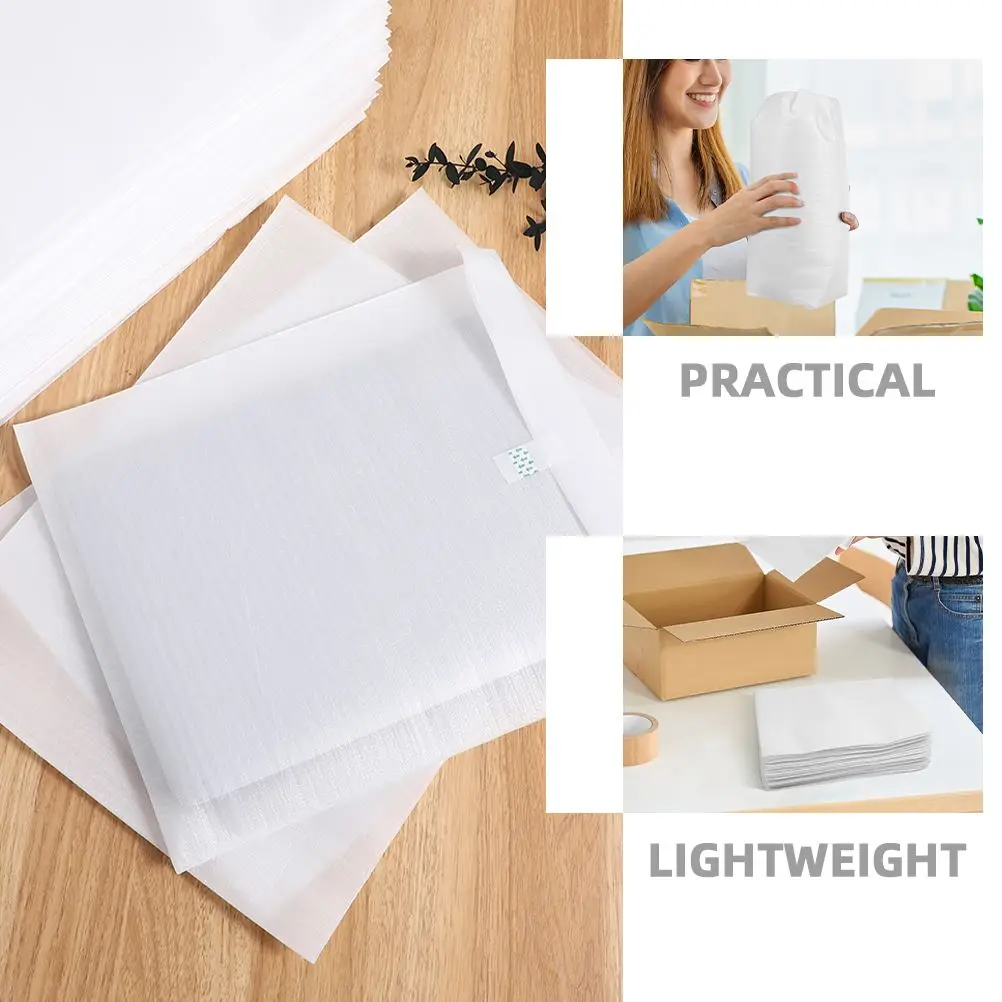 200 Pcs Waterproof Foam Packaging Bags EPE Material Cushioning Moving Shipping Pearl Cotton Bags Plates Glassware