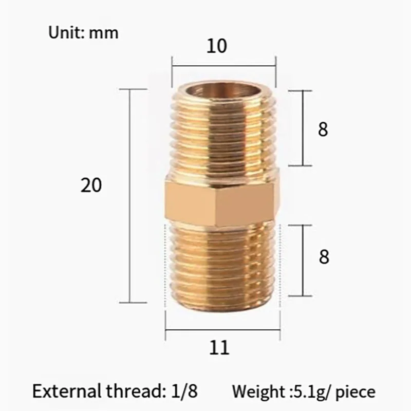 1-10pcs Sárgaréztábla Cső Rontás Mellbimbó Arra való 1/2