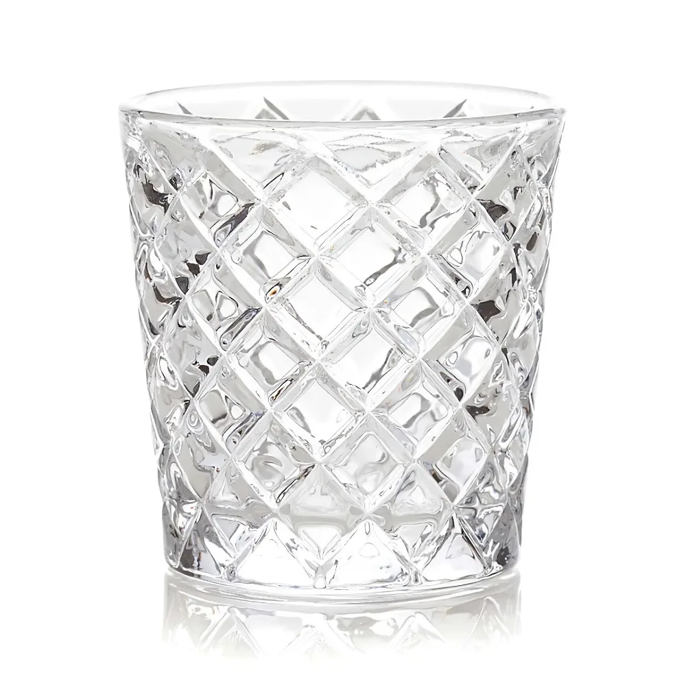 Clear Diamond-Cut Glass Shot Glass, Clear, 6 Pack