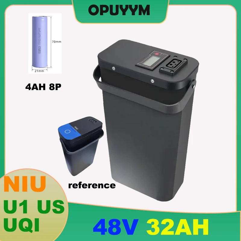 

NIU U1 US UQI 48V 32AH Lithium Battery LI-ION with YY BMS 80A For Electric Motorcycle Vehicle