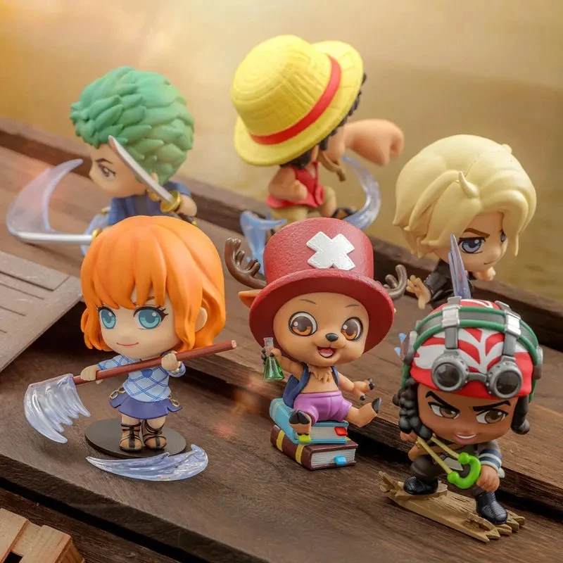 Hot Toys One Piece Cosbi Mini Figure Blind Box Luffy Chopper Trendy Collectible Desktop Decor Toy Original In Stock