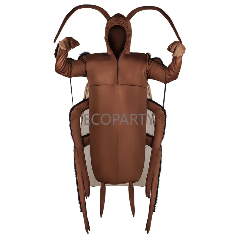 

2023 New Spring Halloween Funny Family Group Carnival Cosplay Party Jumpsuit Stage Role Play Men's Cockroach One-piece Costume