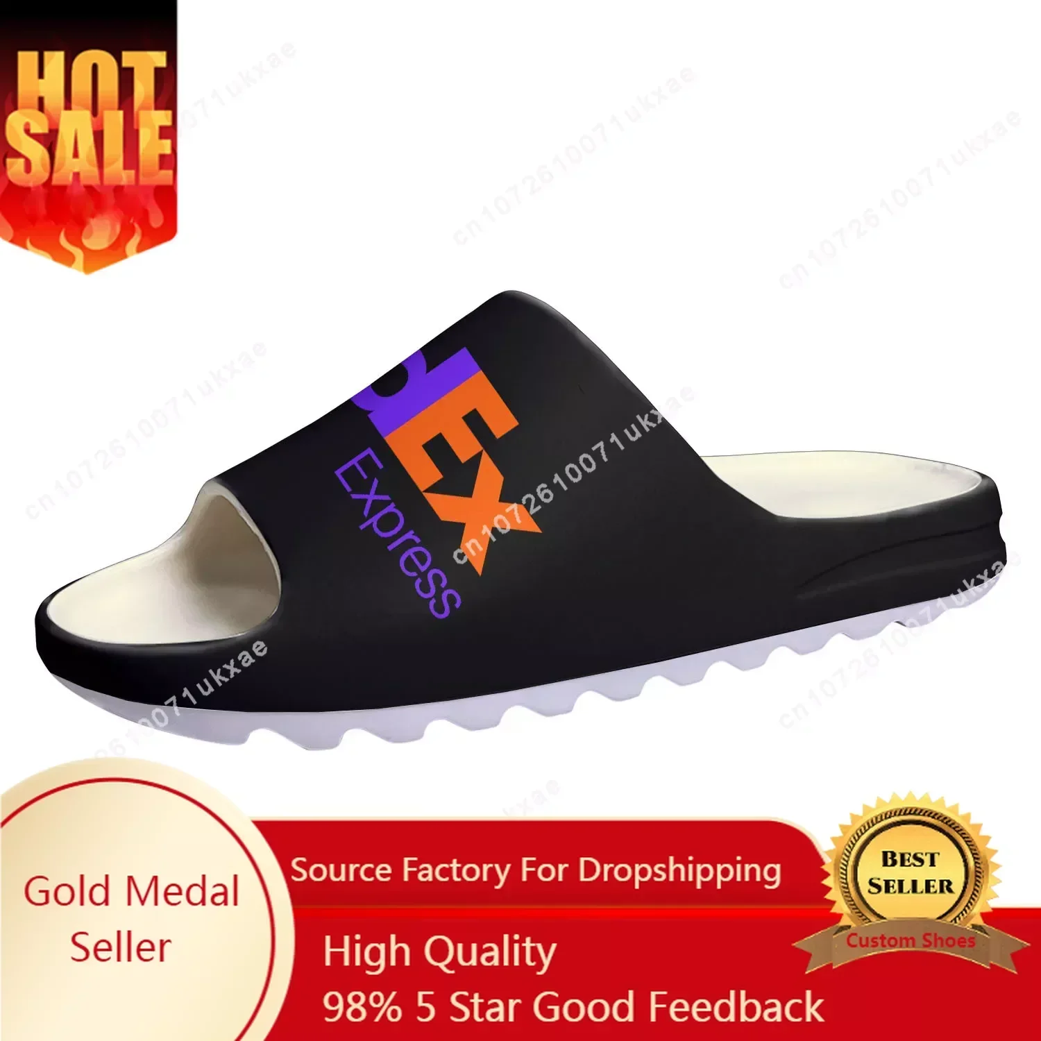 FedEx Soft Sole Sllipers Home Clogs United States Courier Step on Water Shoes Mens Womens Teenager Step in Customized Sandals