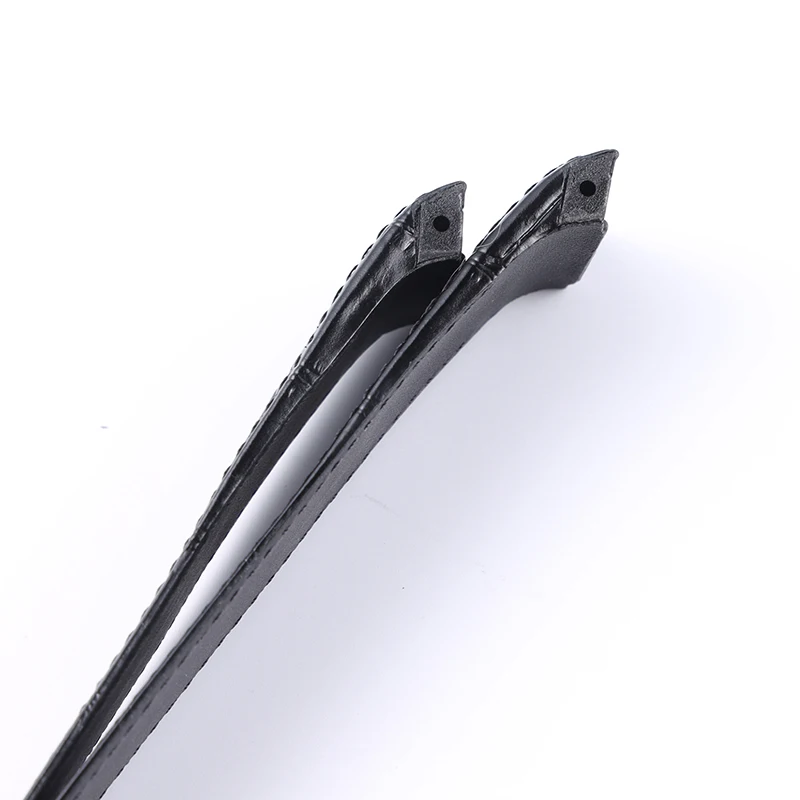 Substituto Cartier Tank Santos Watch Strap Cabeça Camada Couro Borracha Cabeça Grão Preto Marrom 20 23mm