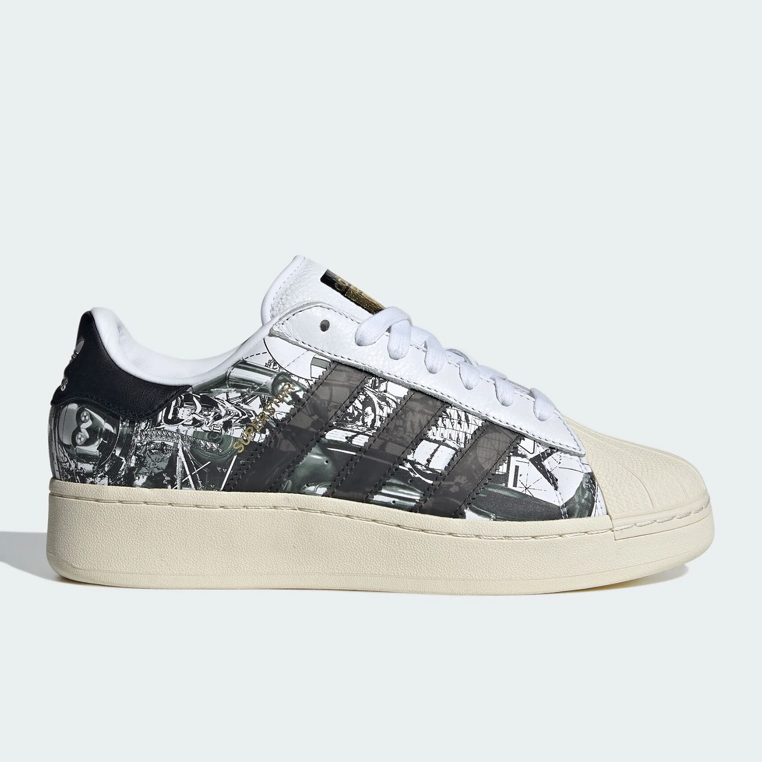 Adidas genuine clover men's and women's casual breathable and durable thick soled board shoes IF9249