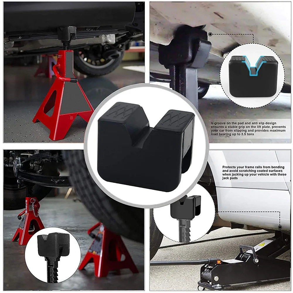 Universele Auto Lift Jack Stand Rubber Pads Vloer Sleuven Auto Jack Rubber Pad Frame Protector Adapter Jacking Tool