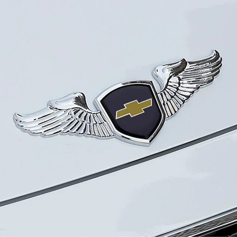 Metal Car Chrome Front Hood Badge Sticker for Chevrolet Cruze Captive Equinox Aveo Camaro Silverado Traverse Sonic IMPALA Trax