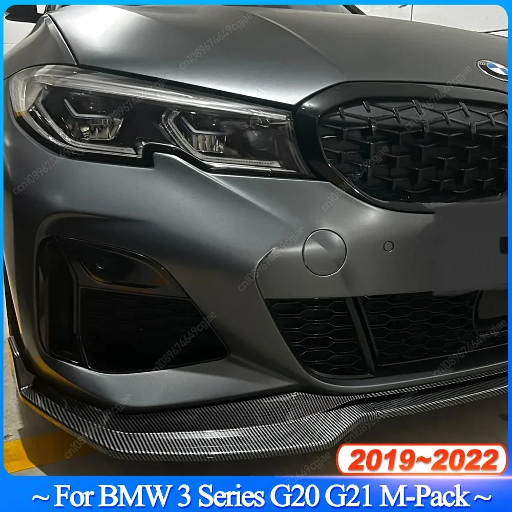 For BMW G20 G21 M-Pack 320i 330i M340i xDrive 2019-2022 Front Bumper Lip Body Kit Spoiler Splitter Bumper Canard Lip Accessories