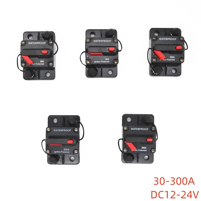 

1PCS 30-300A multiplexed circuit breaker DC12-24V automatic switch safety seat, car self-recovery insurance