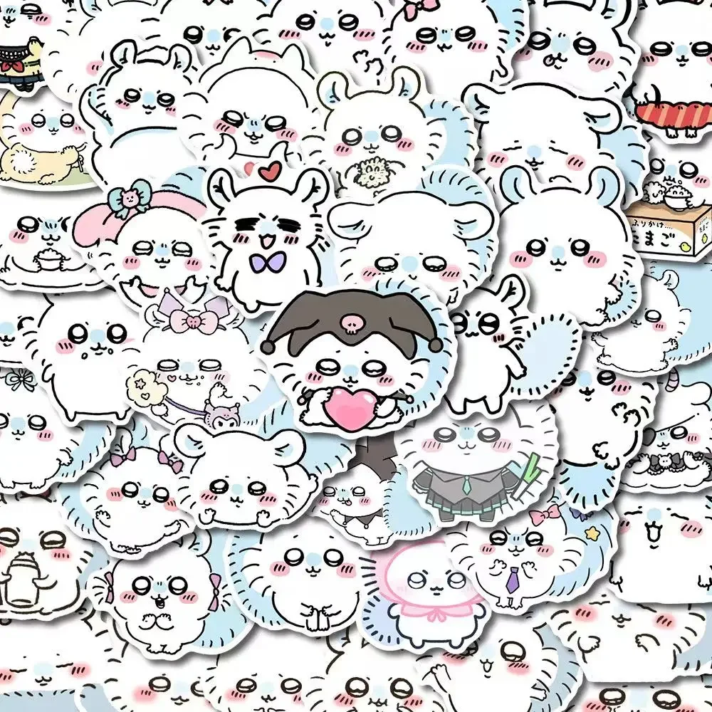 Chiikawa Esquilo Voador モンAdesivos 54 PCS Cute Momoka Decalques Impermeáveis para Desktop Celular Notebook