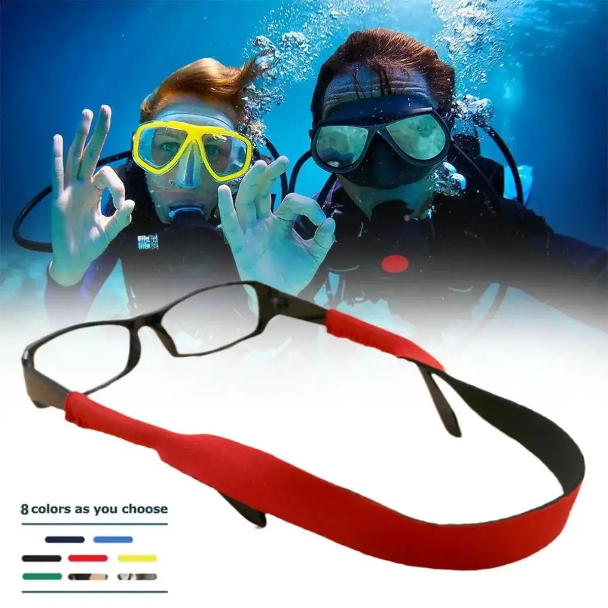 1pcs Men's Outdoor Sports Running Sunglasses Strap Unisex Anti-drop Temple Strap Swimming Goggles Holder Ideal choice for Gifts