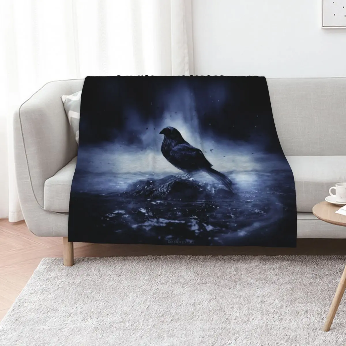 Raven in mystical light Throw Blanket Bed Fashionable Polar warm for winter Sleeping Bag Nap Blankets