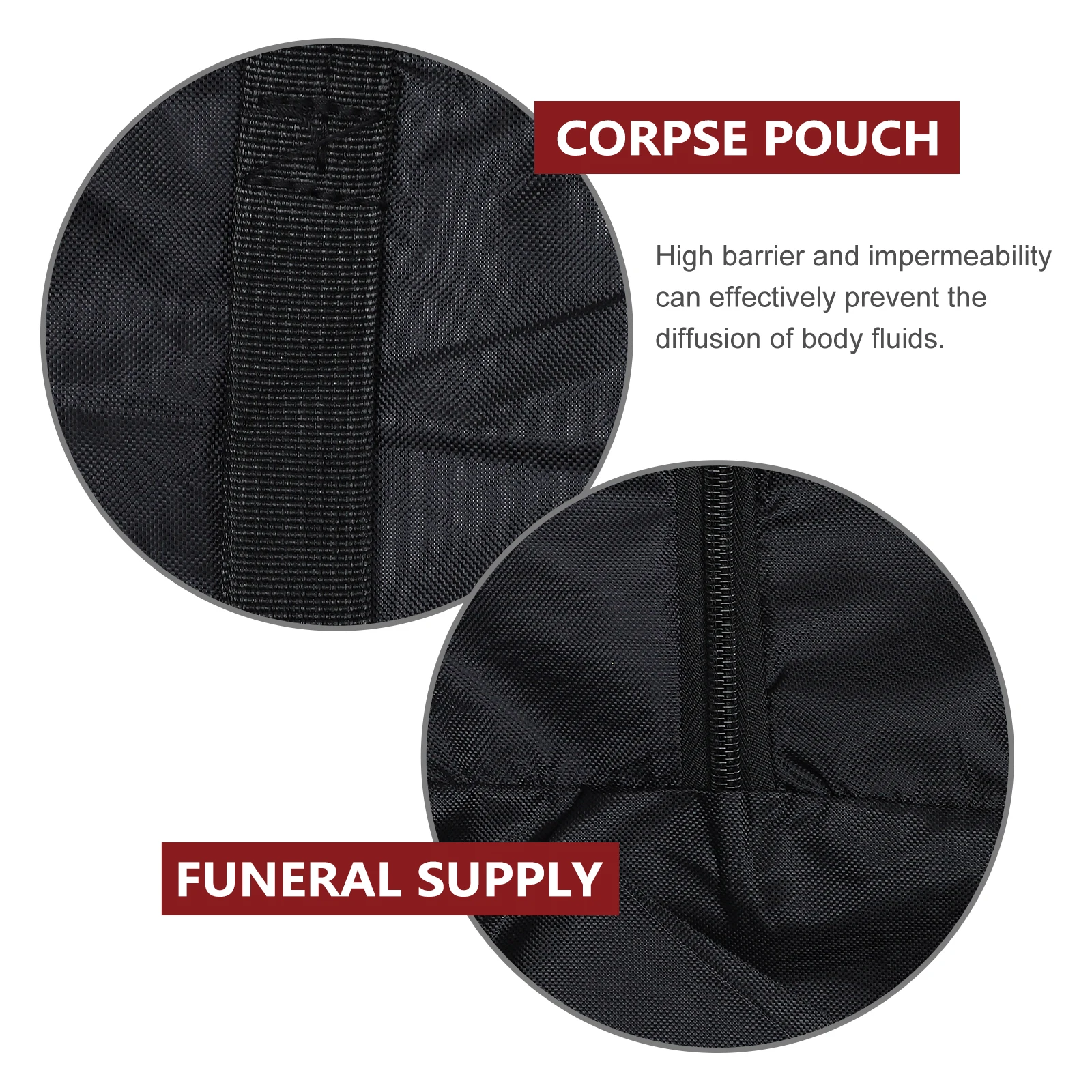 1Pcs Portable Body Bag Heavy Duty Oxford Cloth Cadaver Pouch for Funeral Services Fluid Resistant Corpse Handling Solution
