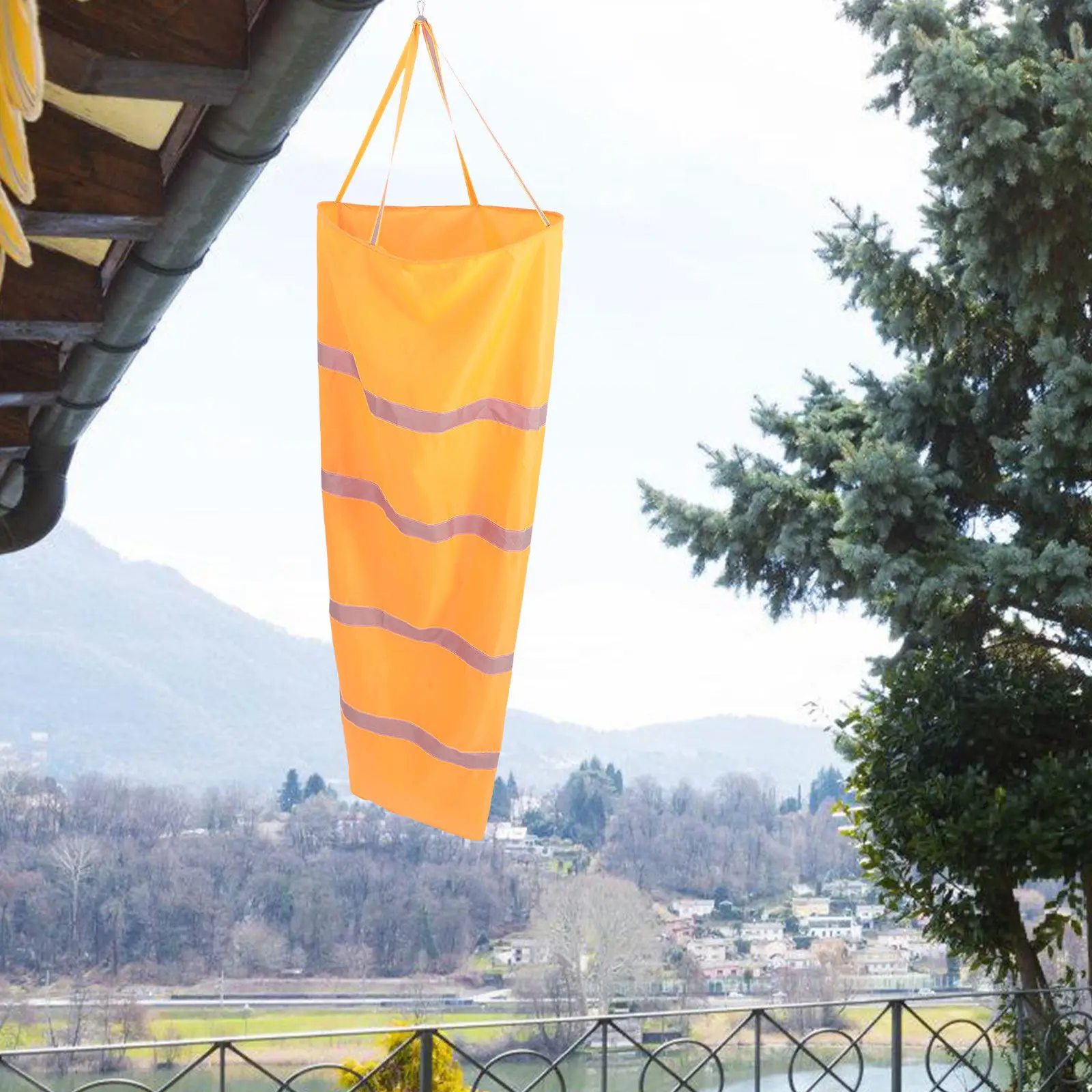 2Pcs Wind Direction Indicators 4.92ft Reflective Heavy Duty Outdoor Windsocks Tear-Resistant Airport Yard Wind Socks