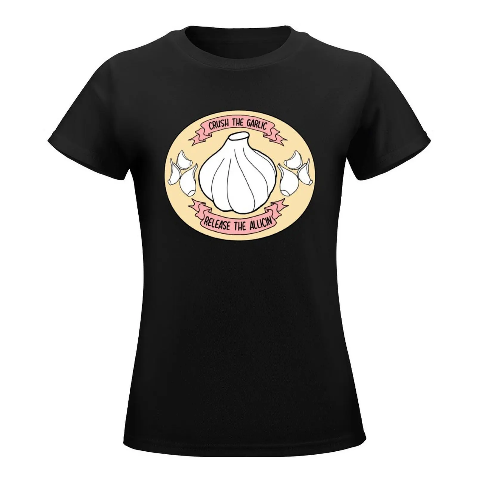 Crush the Garlic Release the Allicin T-Shirt anime clothes kawaii clothes Women clothes