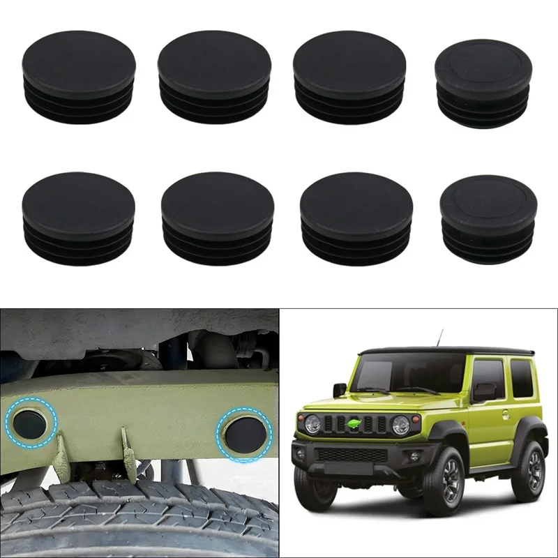 8Pcs For Suzuki Jimny Sierra JB64 JB74 2019-2024 Girder Tube Frame Hole Cover Car Dustproof Plug Covers Protection Accessories