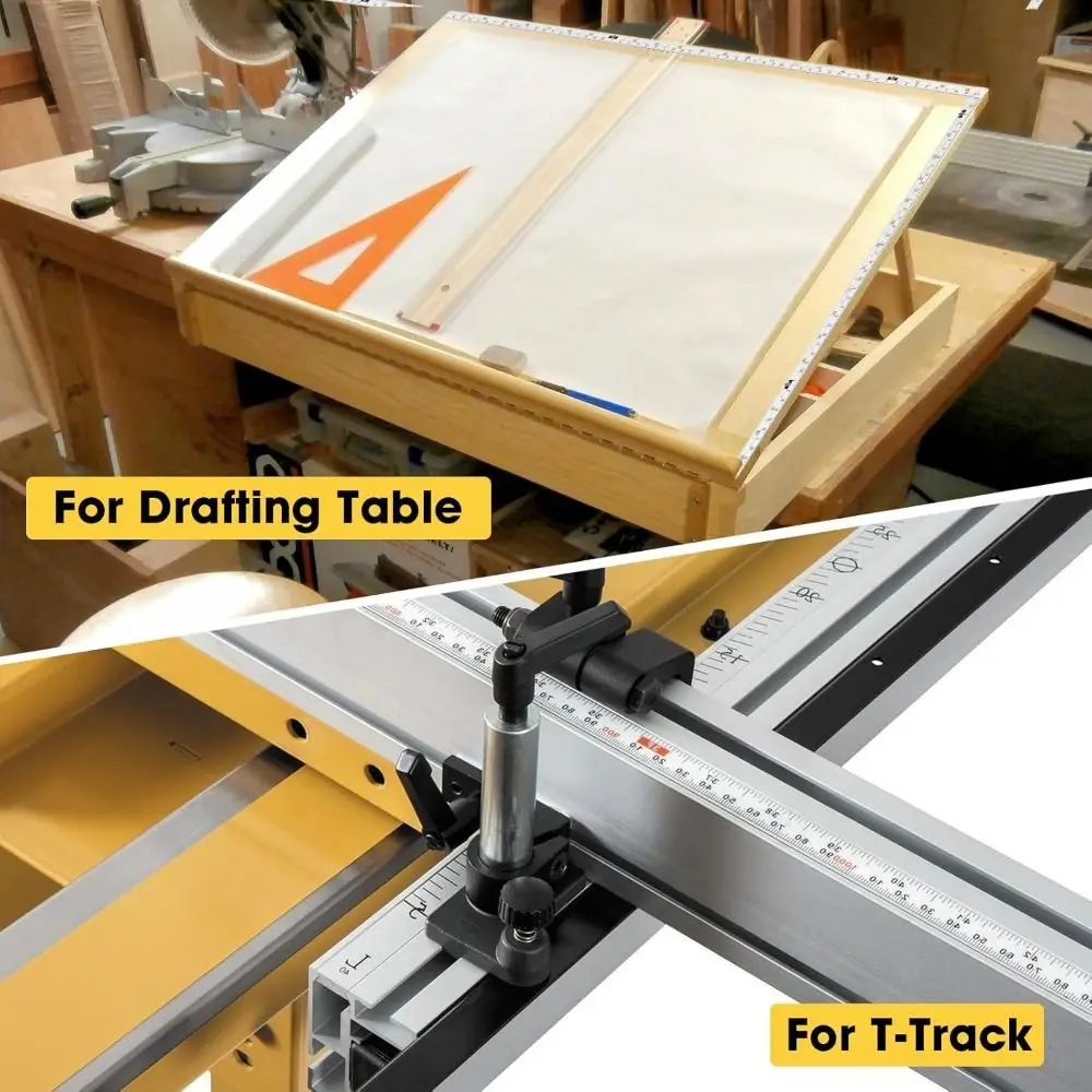 Self-Adhesive Measuring Tape Imperial and Metric Scales Steel Adhesive Backed Tape Ruler Tape Ruler Saw Drafting Table
