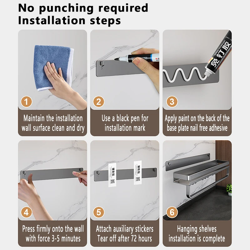 

2 Layer No Punching Seasoning Organizer Kitchen Shelf Wall-Mounted Spice Rack Kitchen Tools Kitchen Condiment Storage Rack New