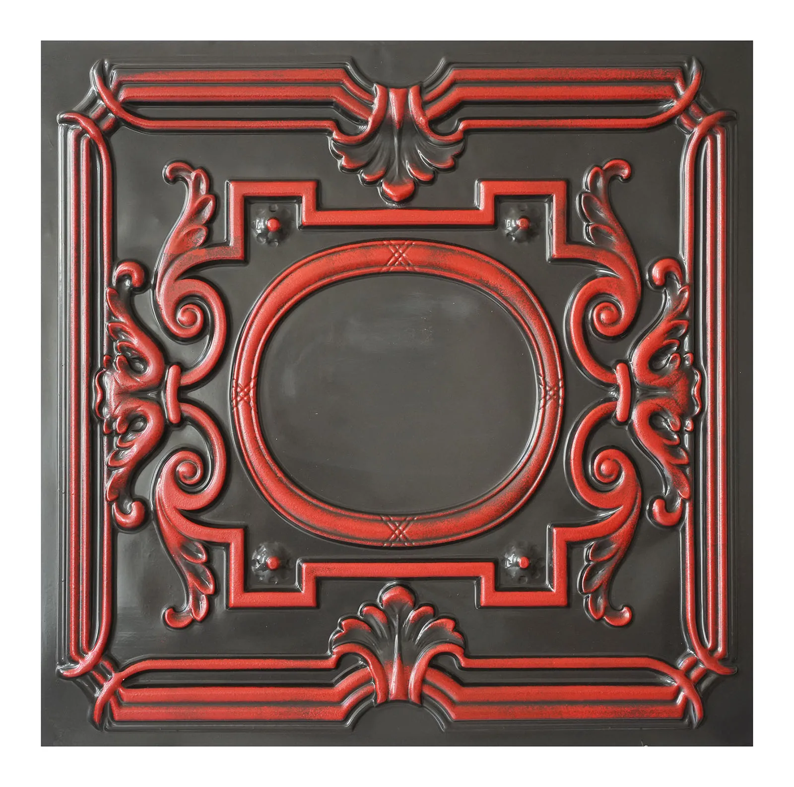 Chalk painted ceiling tiles, Emboss interior wall panel, for Kitchen PL15 Archaic red 10pcs/lot