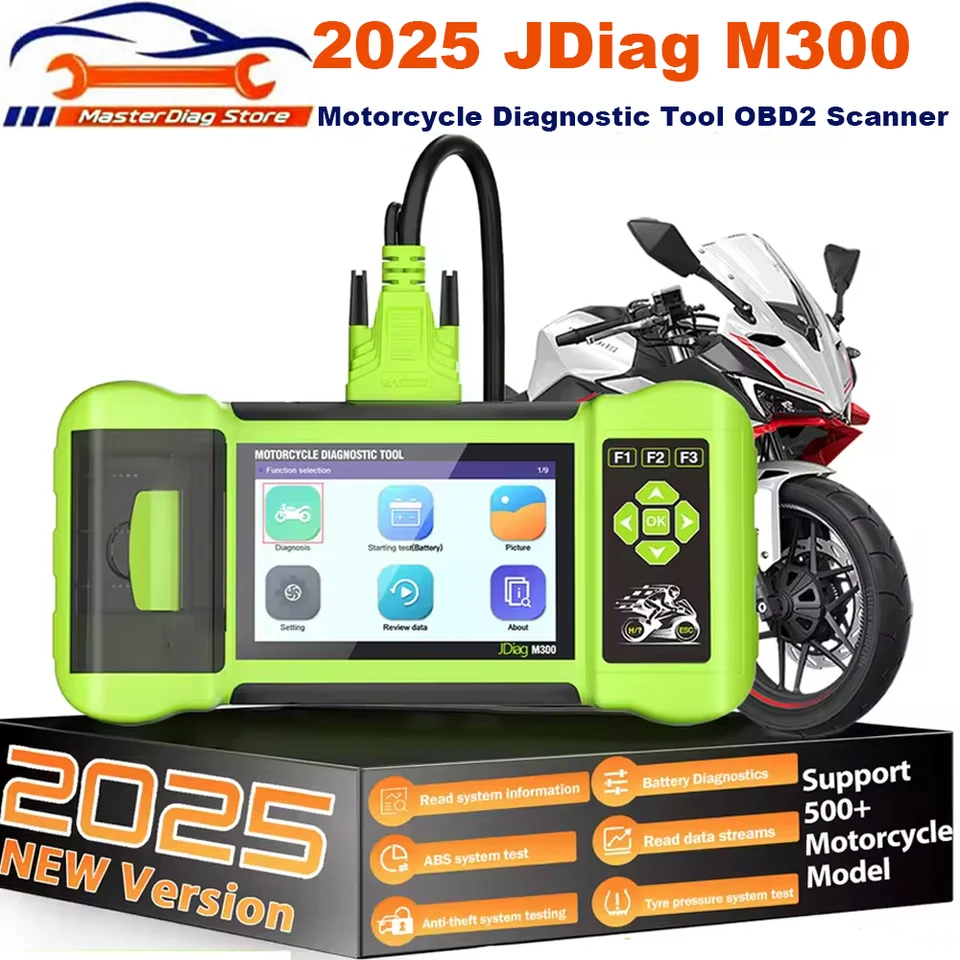 2026 JDiag M300 Motorcycle Diagnostic Tool OBD2 Scanner Motorcycle