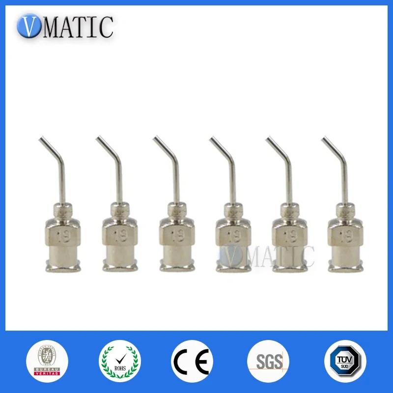 Gratis Verzending 12 Stuks 19G 45 Graden Gebogen Rvs Doseernaald 1/2 Inch