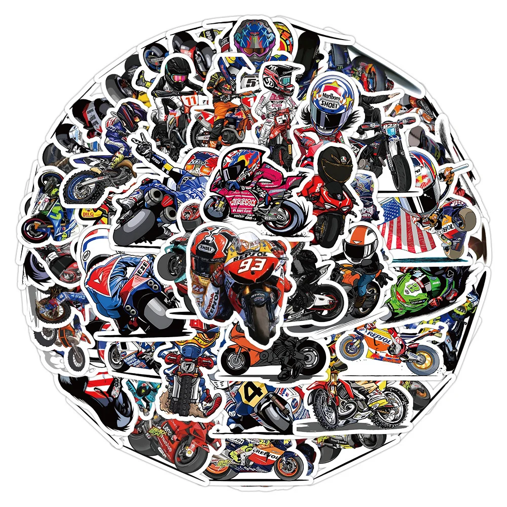 10/30/50pcs Racing Car Mountain Motorcycle Cool Stickers DIY Laptop Car Helmet Skateboard Phone Waterproof Sticker Decal Kid Toy