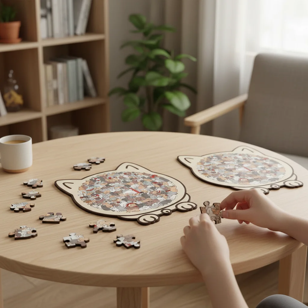 

135 шт. деревянный пазл в форме кошки из натурального дерева, игрушка-головоломка для взрослых и любителей головоломок