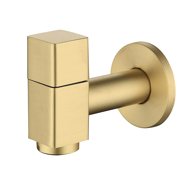 Solid Brass Washing Machine Faucet Brushed Gold Outdoor Garden Faucet 1/2
