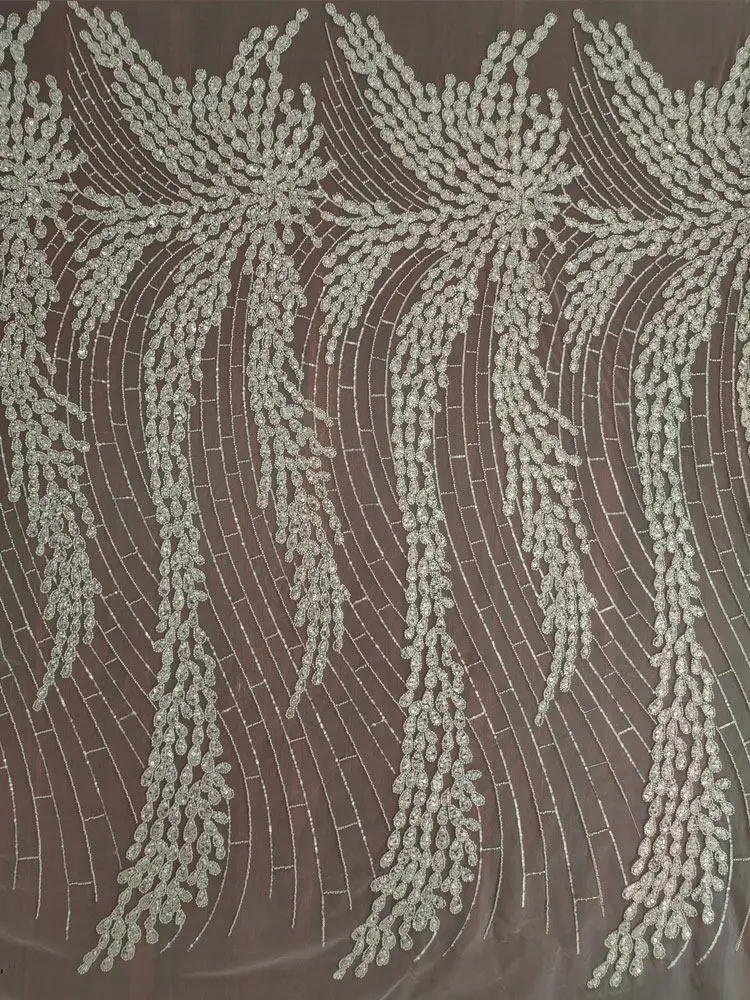 

DIY кружевная отделка из бисера, тюль с блестками, аппликация для свадебного платья, материал, французский роскошный стиль, свадебное платье, украшение, ткань