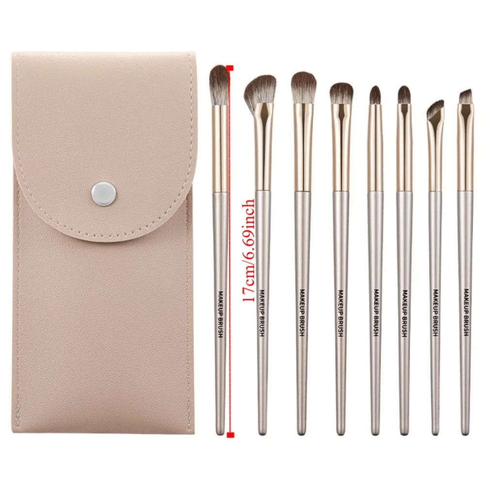 8 pezzi strumento per trucco set di pennelli per ombretto viso abbronzante contorno pennelli per trucco kit 8 pezzi cosmetici fodera pennello per sopracciglia principianti