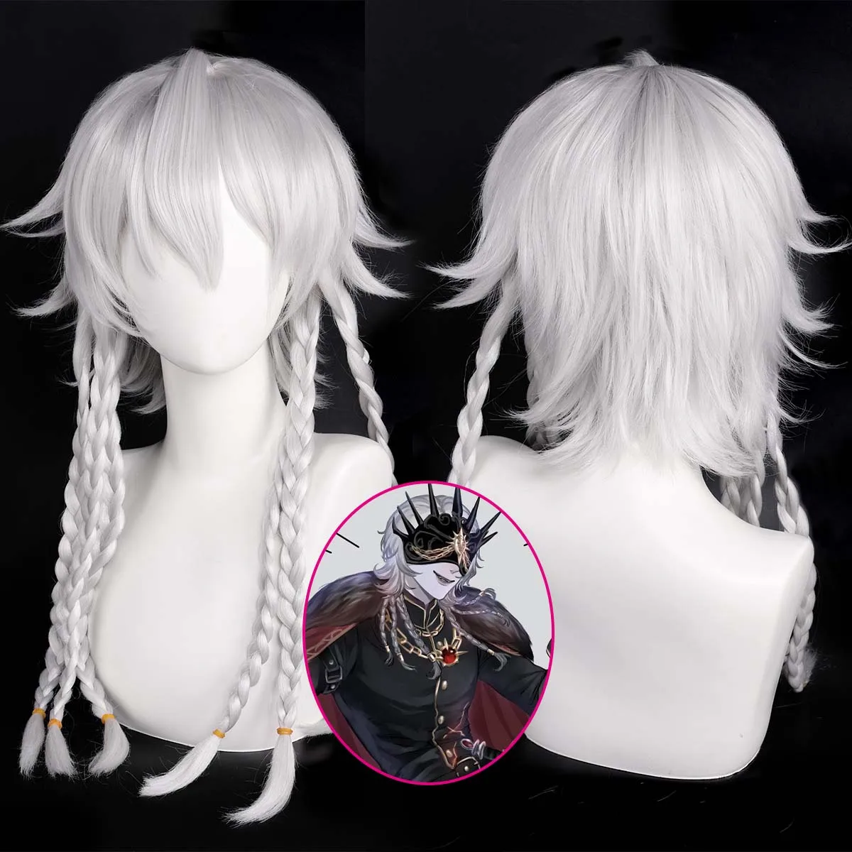 

Ночные часы на Хэллоуин Morningstar Ithaqua, плетеный термостойкий парик из синтетических волос для косплея