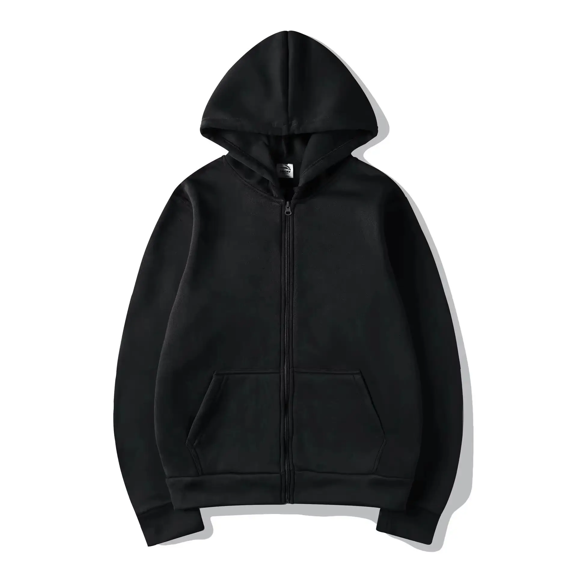 2026 Spring and Autumn New Style Male and Female Couple Zipper Hoodie Casual Solid Color Jacket Outdoor Street Sportswear view 4
