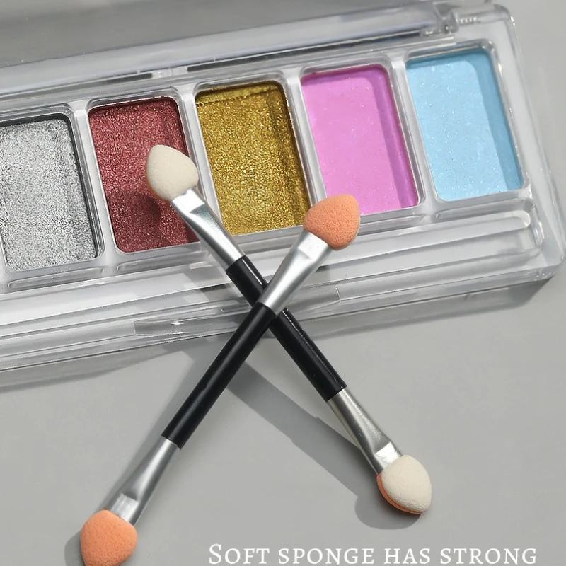 Nail Art Tools Aurora Powder Magic Mirror Powder Smear Stick Two-Color Aluminum Tube Multifunctional Smudge Stick Portable Stick