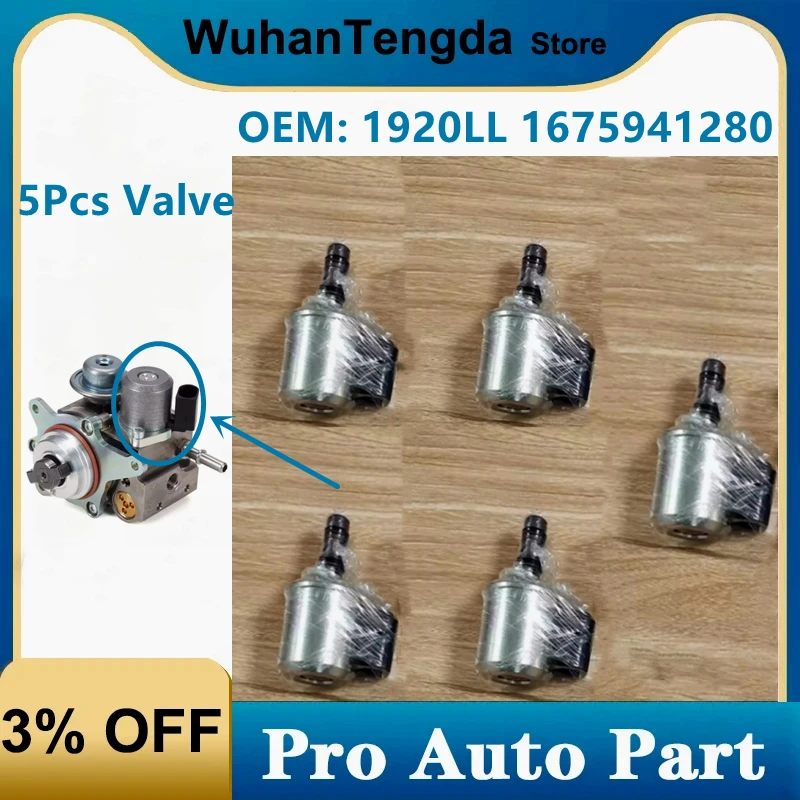 

5Pcs 1920LL 1675941280 160P Engine High Pressure Oil Pump Valve for Peugeot 308 3008 Mini Cooper
