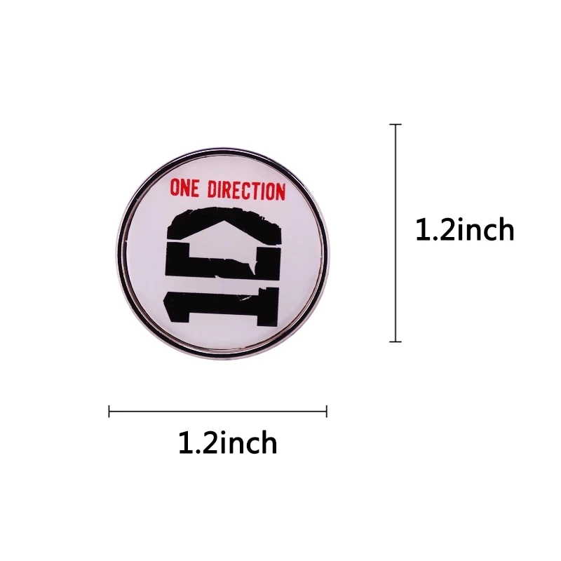 One-Direction Logo Symbol Music Musician Lapel Pins Backpack Jeans Enamel Brooch Pin Women Fashion Jewelry Gifts Cartoon Badges