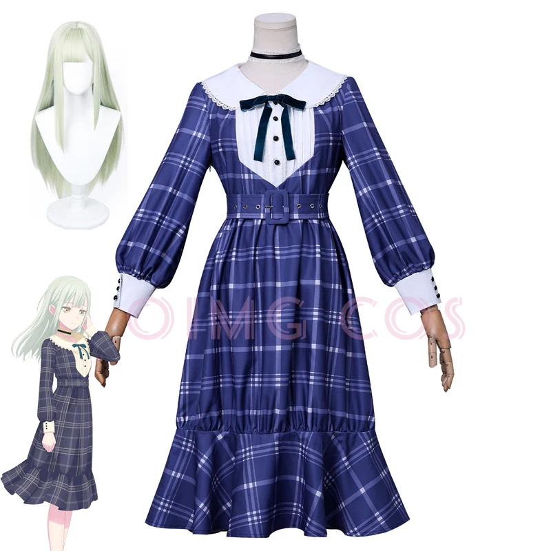 

BanG Dream Wakaba Mutsumi Cosplay Costume Uniform Jacquard Fabric Wig Anime Chinese Halloween Costumes for Women Game