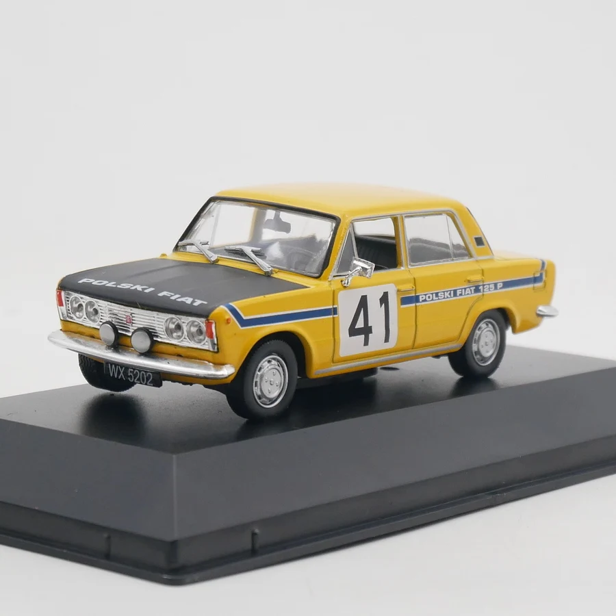 

IXO 1:43 Scale Diecast Alloy Polski Fiat 125P Racing Toys Cars Model Classics Nostalgia Adult Gifts Souvenir Static Display