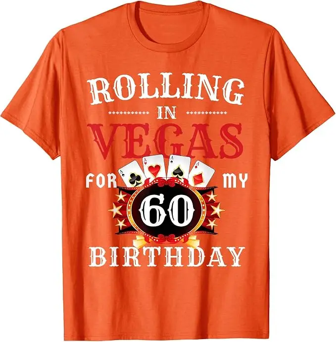 Rolling in Vegas für meine 60. Geburtstagsfeier in Las Vegas T-Shirt Y2k Lustiges Geburtstagsparty-Casino in Las Vegas für Männer Spruch-T-Shirt – Detail 13