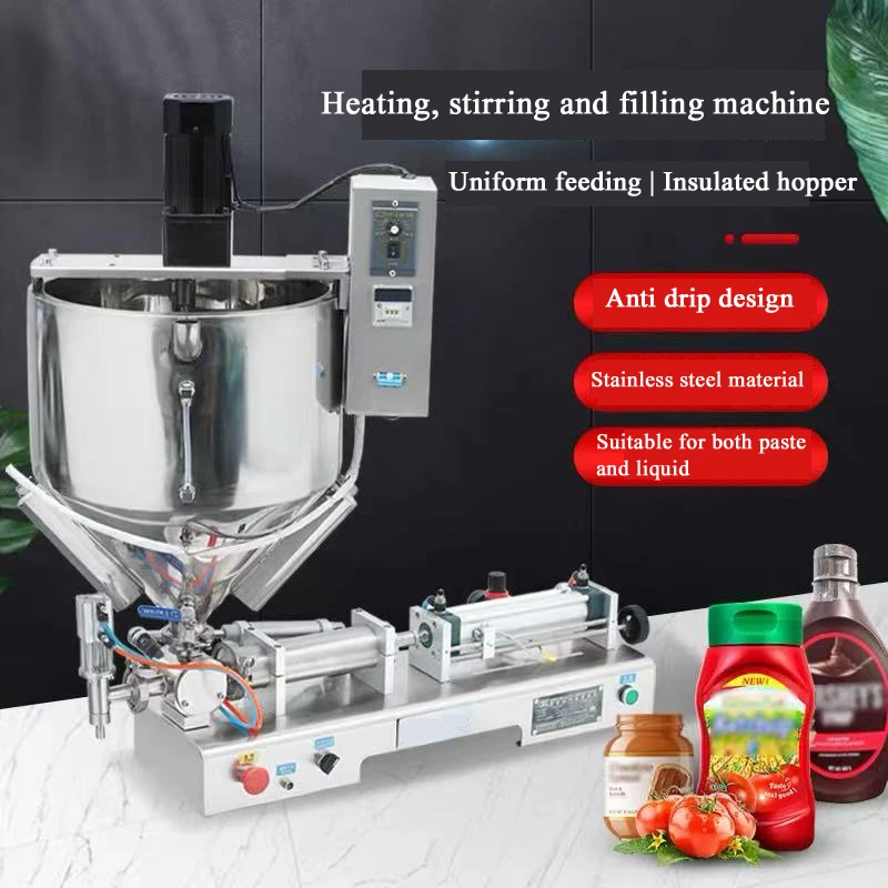 PBOBP Small Lipstick Heating Stirring Filling Machine, Candle Wax Semi-automatic Quantitative Canning