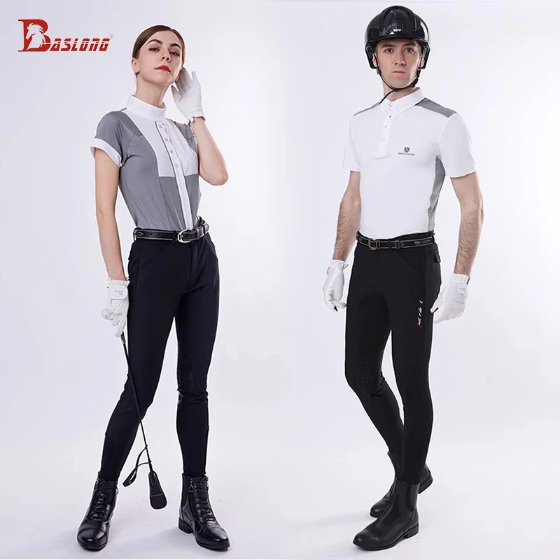 Baslong calças equestres calças equestres de silicone respirável calças de equitação femininas calças equestres calças de silicone uniformes equestres profissionais