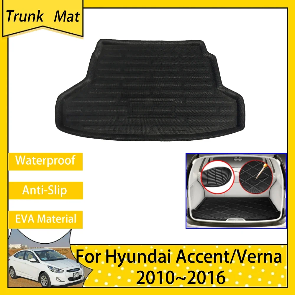 

Car Rear Boot Cargo Mats for Hyundai i25 Accent Verna Solaris 2010~2016 Accsesories Anti-Slip Trunk Floor Box Carpet 2012 2013