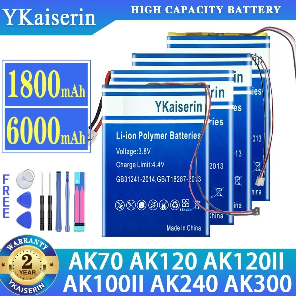 Battery For iRiver Astell & Kern AK70 Ak120 ak120II AK100II AK240 AK300 MKII AK Jr iFP-990 iFP-995 Player Batterij + Free Tools