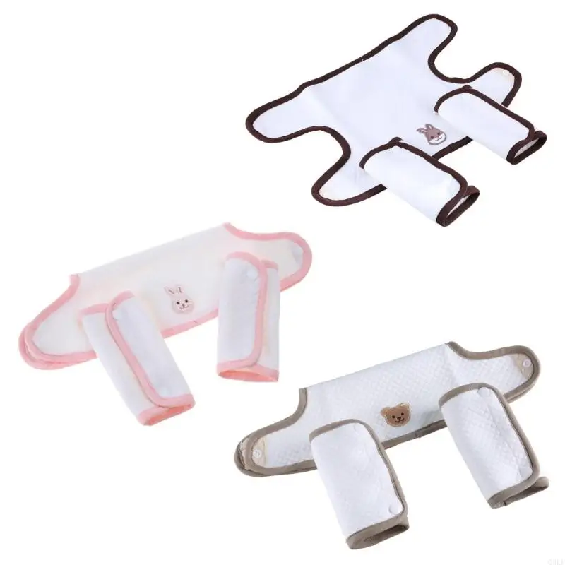 

Q0KB Soft Comfortable Saliva Bibs Cotton Baby Bibs Feeding Cloth for Toddler Newborn Saliva Towel Waist Stool Carrier Pad