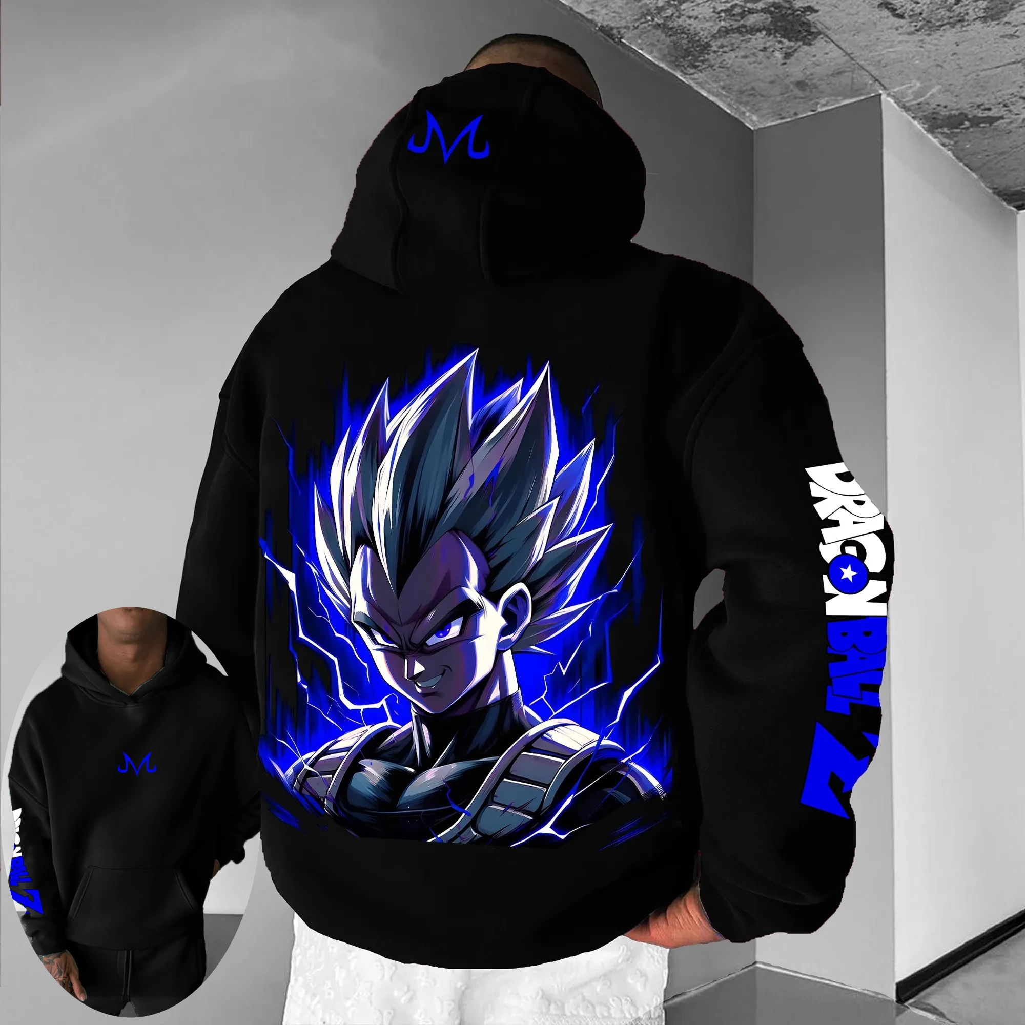 التنين الكرة الرجال هوديي سترة فيغيتا انمي ياباني الربيع والخريف الفتيان الأطفال طويلة الأكمام الاتجاه الوالدين والطفل الملابس #1