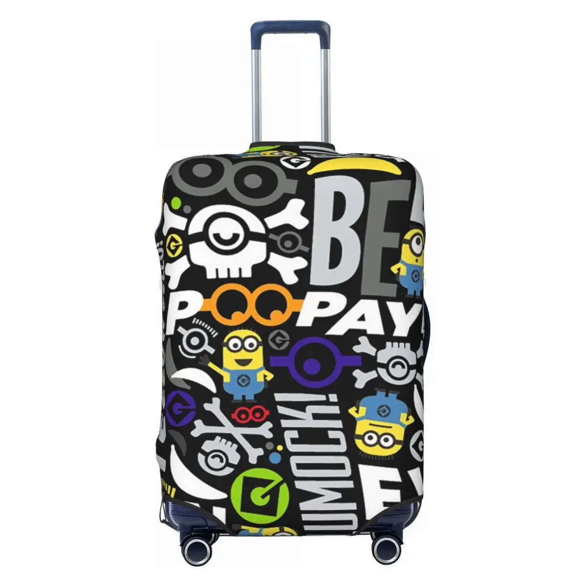 

Custom Animated Minions Luggage Cover Protector Cute Travel Suitcase Covers for 18-32 Inch