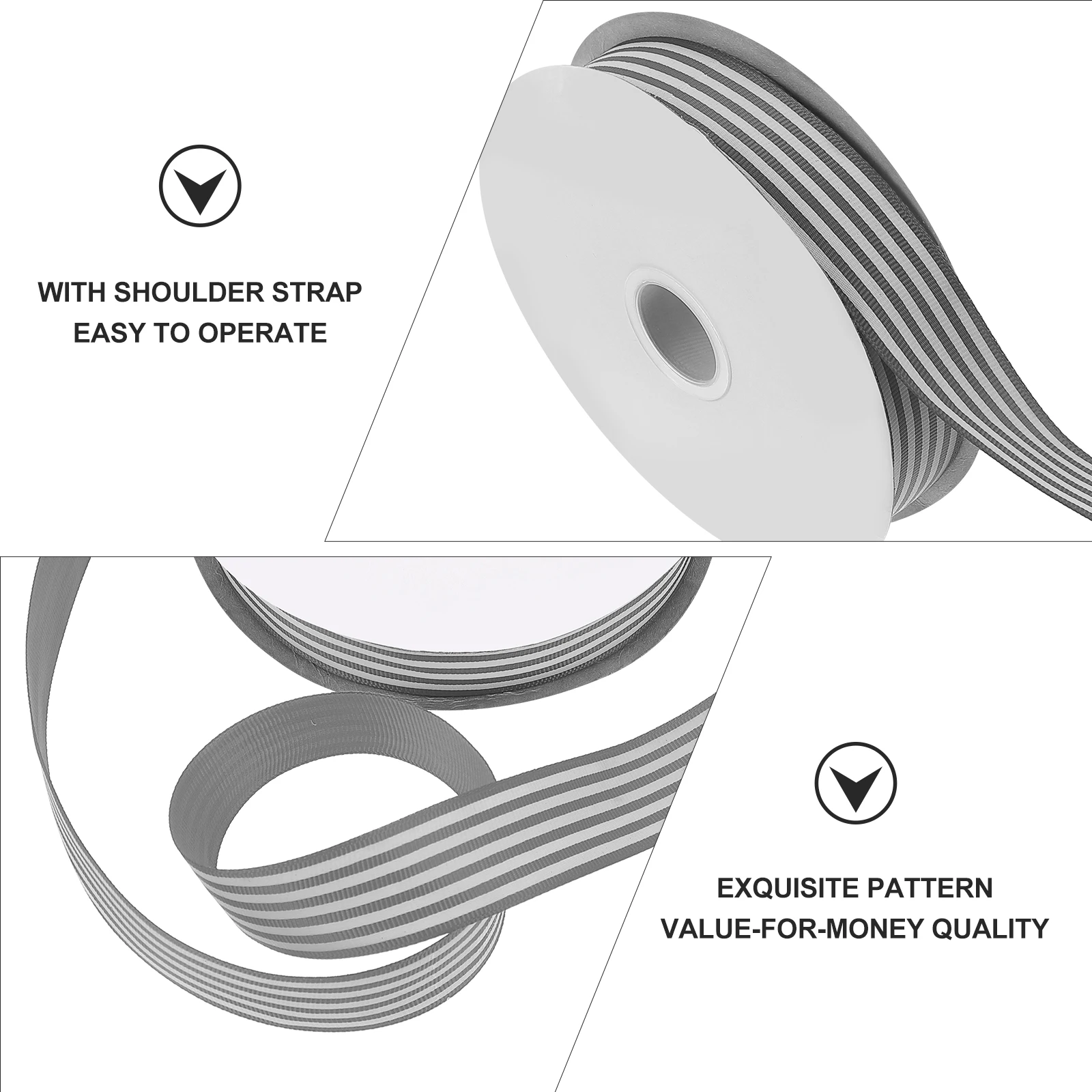 

Premium Polyester Ribbon 100M Spool Envelope Striped Webbing Decoration Bouquet Wrapping for Sewing Projects Gift Wrapping DIY