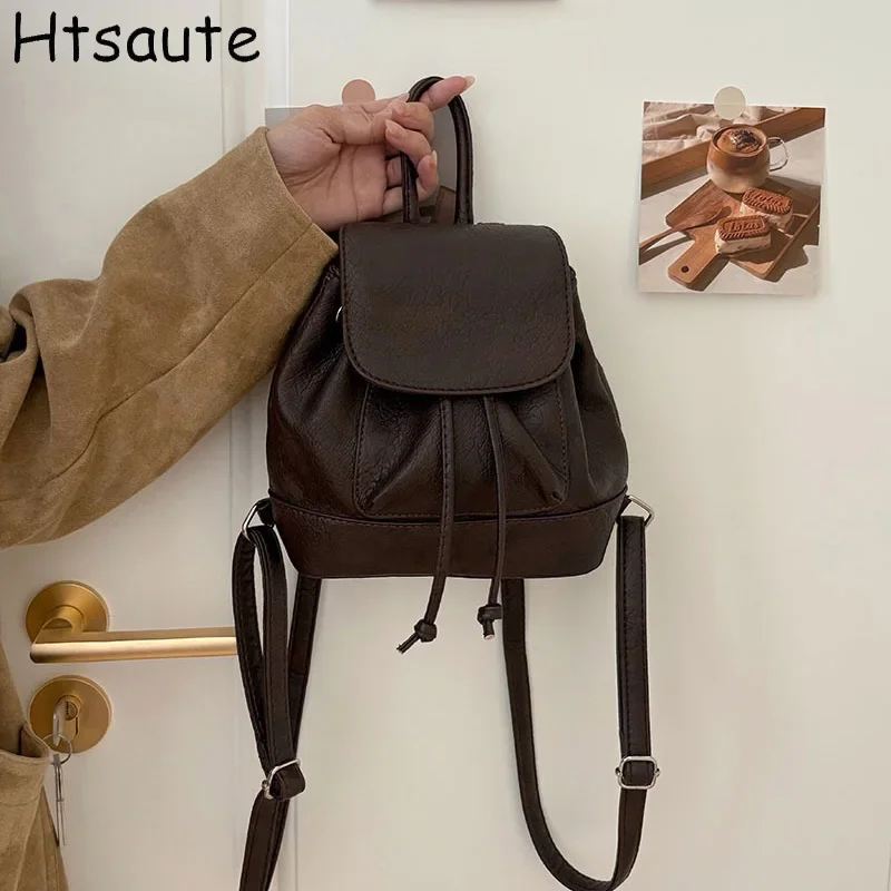 

Fashion Anti-theft Student Backpack Famous Brand High Quality PU Leather Travel Backpack Ladies Large Capacity Shoulder Handbags