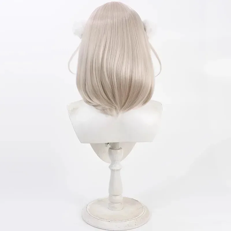 25COSAnime Virtual YouTuber Shigure Ui Parrucca Cosplay 35 cm Breve Marrone Chiaro Bobo Capelli Sintetici Resistenti Al Calore